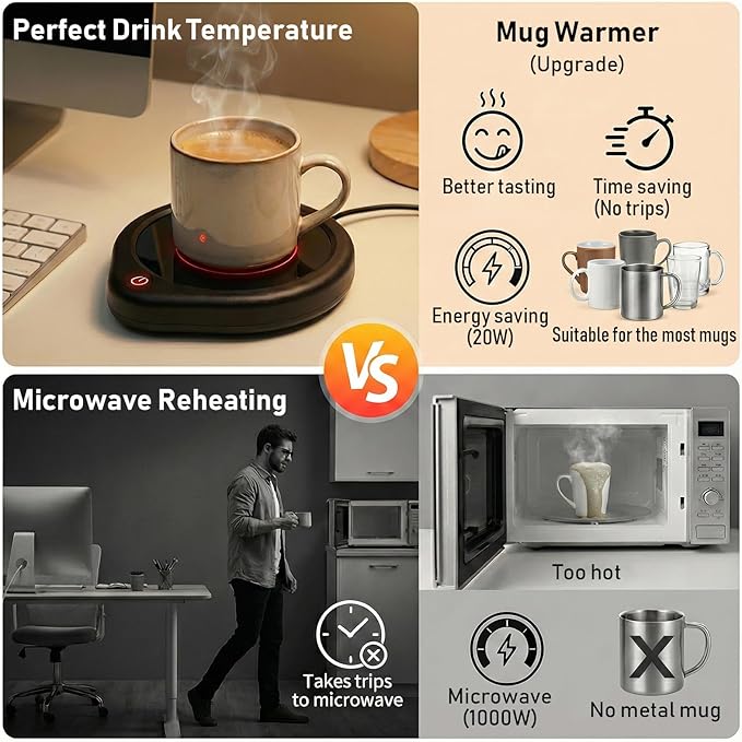 Coffee Mug Warmer, Cup Warmer for Desk - Image 4