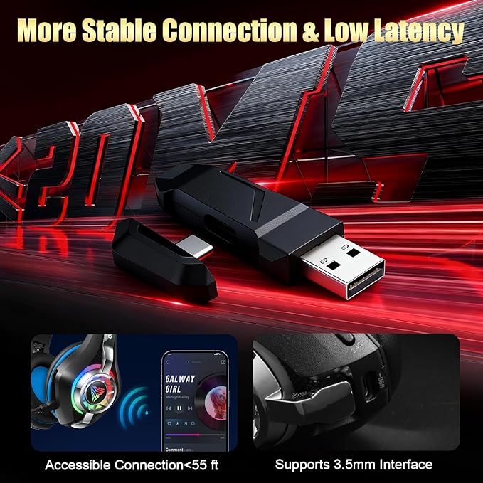 Ordtop 2.4GHz Wireless Gaming Headsets - Image 5