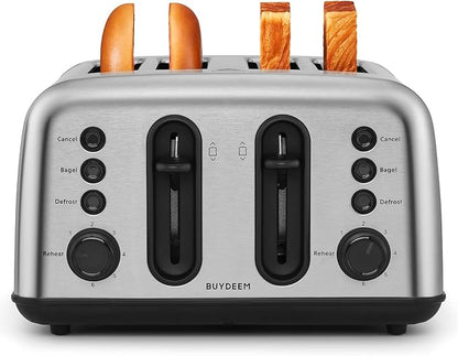 BUYDEEM DT440 4 Slice Toaster, Stainless Steel Toaster by BUYDEEM