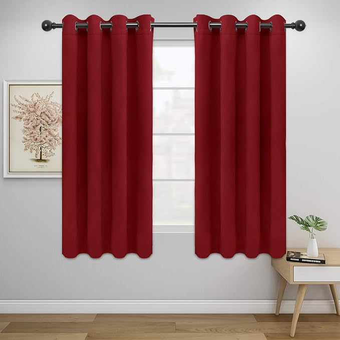 Easy-Going Blackout Curtains for Bedroom, Solid Thermal Insulated Grommet and by Easy-Going
