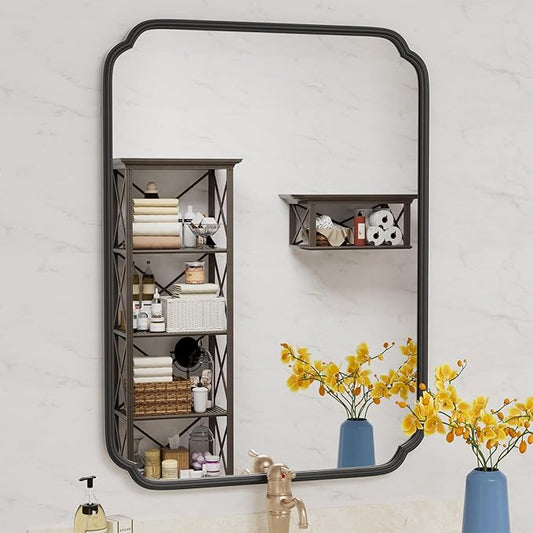 Matte Black Bathroom Vanity Mirror by FerytangeHome