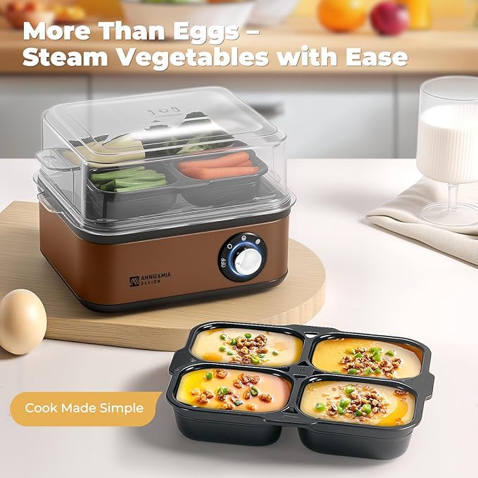 Annie & Mia Design Electric Egg Cooker, Stainless Steel 8 Egg Capacity egg - Image 5