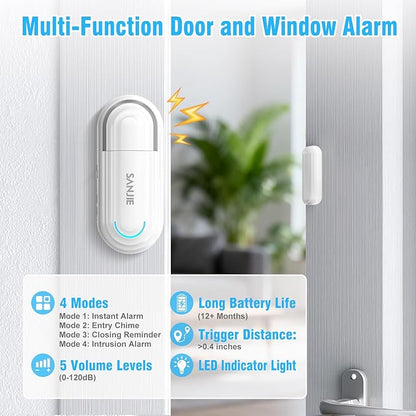 Sanjie Door Alarms for Kids Safety/Home Security/Dementia, Pool Door Alarm - Image 2