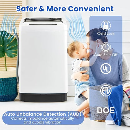 COSTWAY Portable Washing Machine, 11 LBS Full Automatic Portable Washer - Image 7