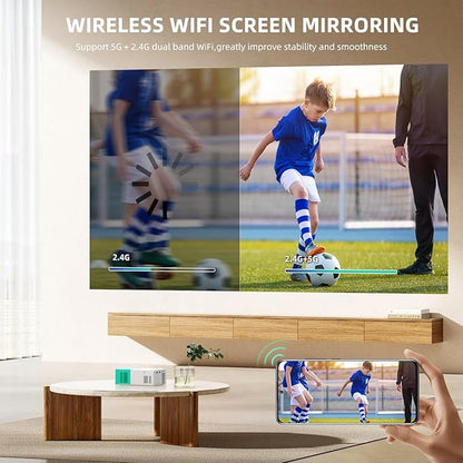 Projector WiFi Portable Movie Projector, Phone or Tablet Can be Mirrored to the - Image 3