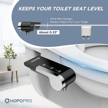 HOPOPRO Toilet Bidet Tank Replacement Cover, Bidet Ultra-Slim Dual Nozzle - Image 6