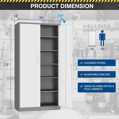 Metal Storage Cabinet-72” Tall Steel File Cabinets - Image 3