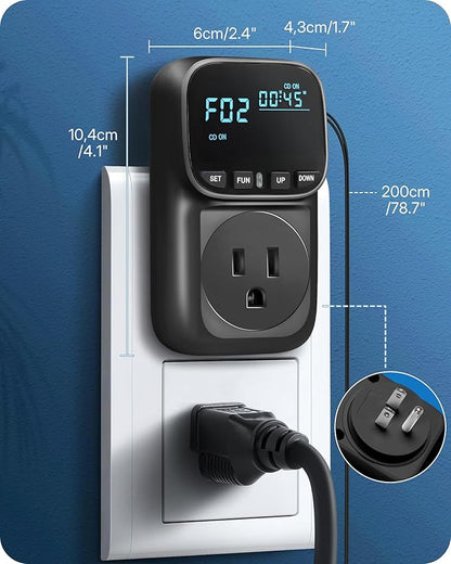 Digital Temperature Controller Outlet, 15A/1800W Heavy Duty Thermostat Plug - Image 6