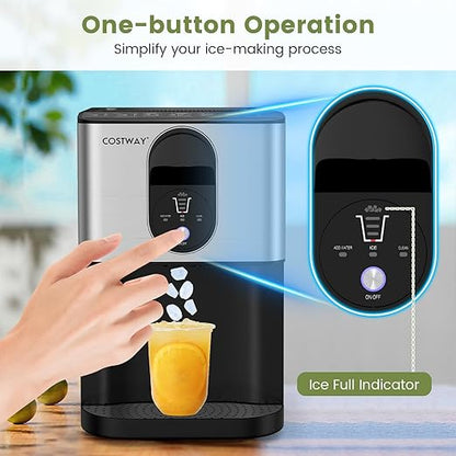 COSTWAY Self Dispensing Nugget Ice Maker Countertop, 56 Lbs/24H Soft Chewable - Image 3