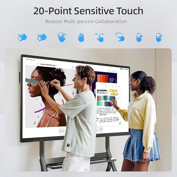 QIXZOCV 85" Smart Board, Interactive Whiteboard, 4K Electronic Board, UHD - Image 4