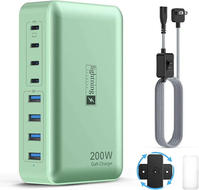 8-Port Multiple Charger Station 200W by lightningofertas