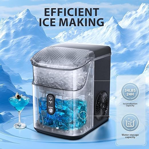 Antarctic Star Nugget Ice Maker Countertop, Chewable Nugget Ice Machine - Image 3