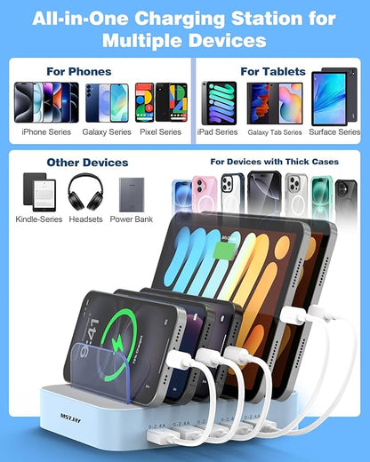 MSTJRY Charging Station for Multiple Devices : 5 Port Multi USB-A Charger - Image 6