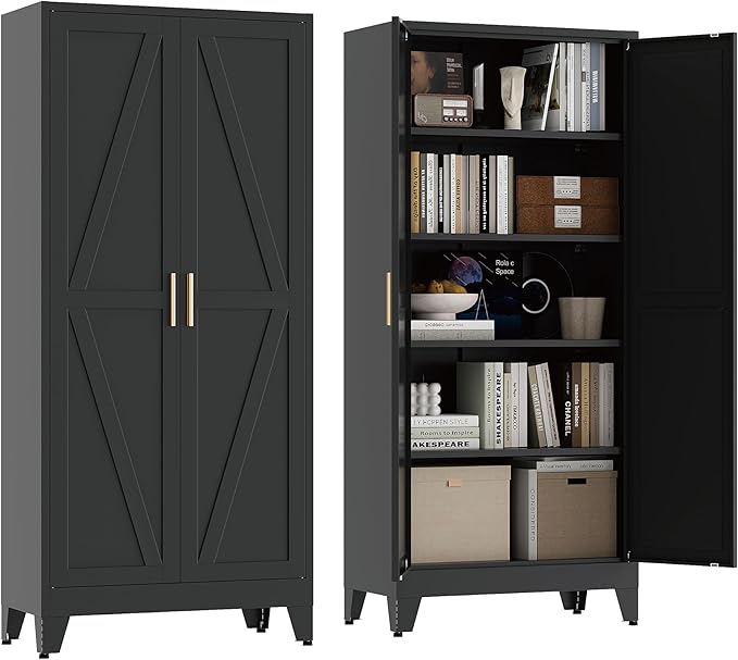 71" Tall Pantry Cabinet, Kitchen Pantry Storage Cabinets by XIUSVON