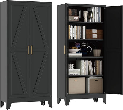 71" Tall Pantry Cabinet, Kitchen Pantry Storage Cabinets by XIUSVON