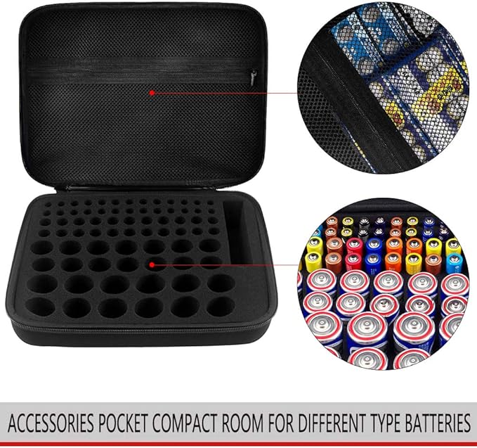 Comecase Hard Battery Organizer Storage Box Carrying Case Bag - Image 2