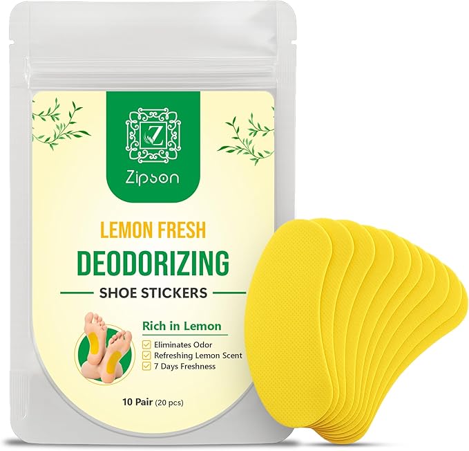Natural Shoe Deodorant Stickers Odor Remover Patches by ZIPSON