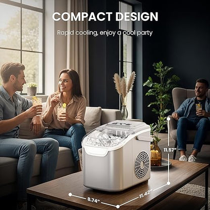 Antarctic Star Pro-Grade Countertop Ice Maker, 8 Cubes in 6 Mins, Self-Cleaning - Image 7