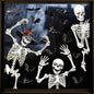 Large Halloween Window Clings, Skeleton Window Stickers Double-Sided Home Bats Sticker Decals Extra Large Halloween Decorations Indoor Outdoor Room Glass Party Decor