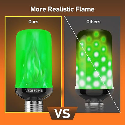 Vicstone Upgraded LED Flame Light Bulbs Christmas Decorations, 4-Mode - Image 2