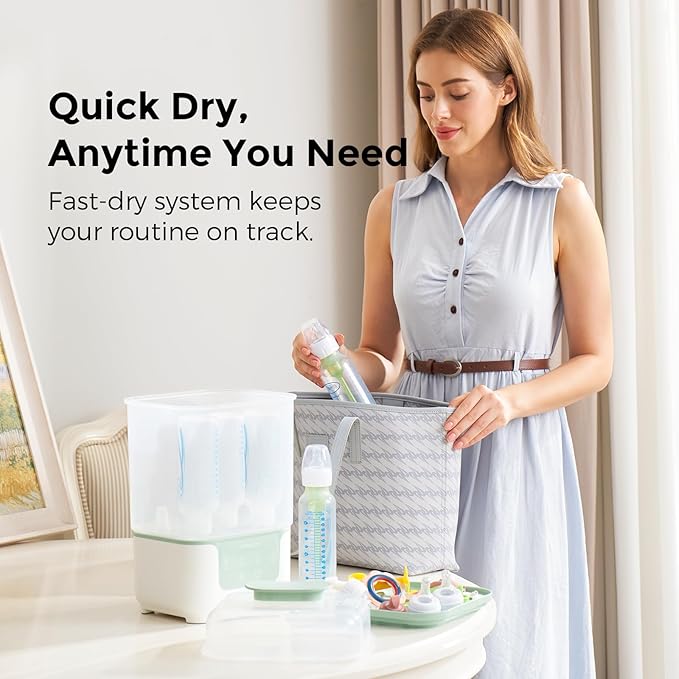 Momcozy Bottle Sterilizer and Dryer, Modular Nesting Space Saving Design - Image 9