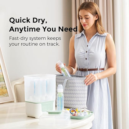 Momcozy Bottle Sterilizer and Dryer, Modular Nesting Space Saving Design - Image 9