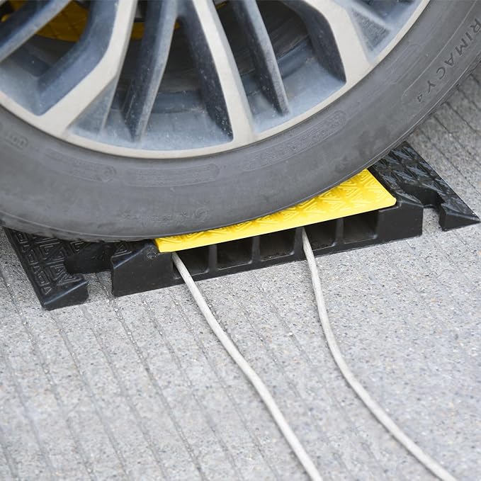 OranLite Rubber Cable Protector Ramp, Heavy Floor Cable Wire Cord Cover Speed - Image 8