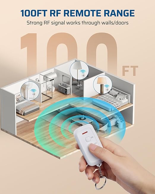 DEWENWILS Indoor Remote Control Outlet, Wireless Remote Light Switch, No - Image 4