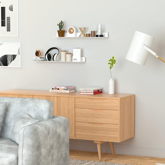 36 Inches Acrylic Wall Shelves 2 Pack, Floating Shelf - Image 6
