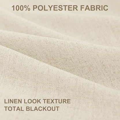 100% Blackout Shield Linen Blackout Curtains - Image 8
