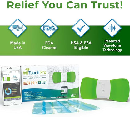 WiTouch Pro Bluetooth TENS Unit – Wireless Lower Back Pain Relief Device | - Image 2