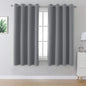 DUALIFE Grey Blackout Curtains for Bedroom 45 inches Long 2 Panels Grommet by DUALIFE
