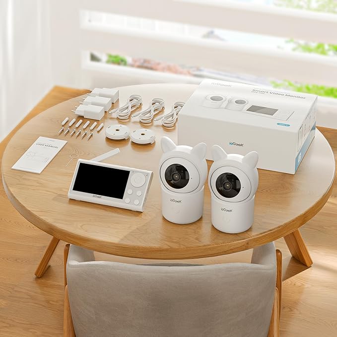 ieGeek 1080P Baby Monitor with 2 Cameras | 4.3" Split-View - Image 9