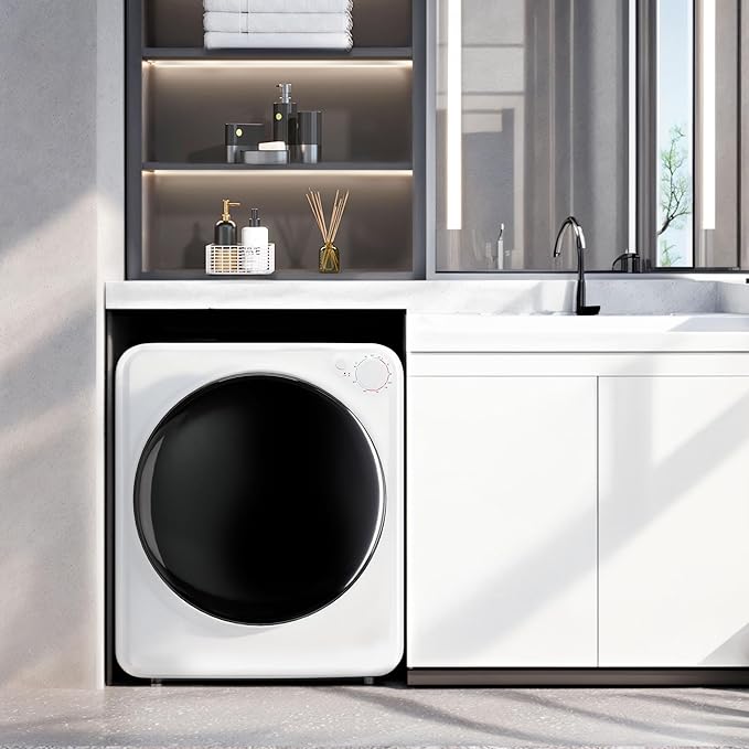 1.7 Cu.Ft Portable Clothes Dryer, 800W Front Load Compact Laundry Dryer Machine - Image 6