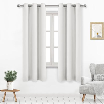 DWCN Room Darkening Curtains 63 Inches Long, Thermal Grommet Light Blocking by DWCN