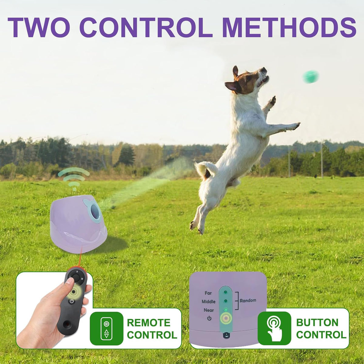 automatic dog ball launcher tennis ball thrower machine showing dimensions