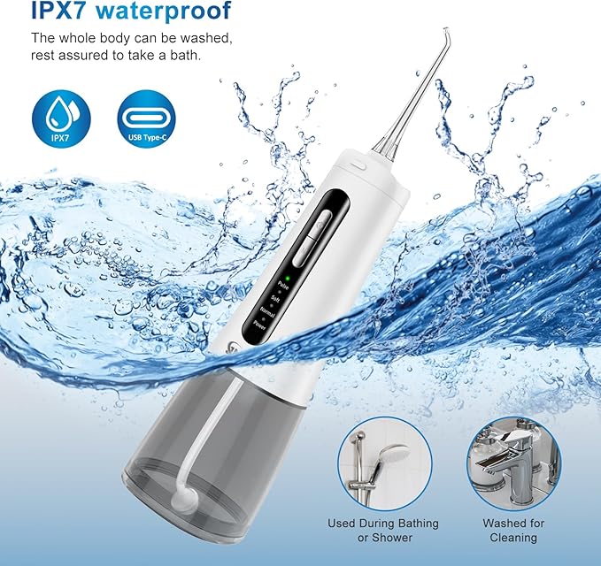 JNGOODS Cordless Water Dental Flosser Oral irrigator, JNGOODS 300ml - Image 6