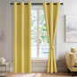 JIUZHEN Light Yellow Blackout Curtains by JIUZHEN