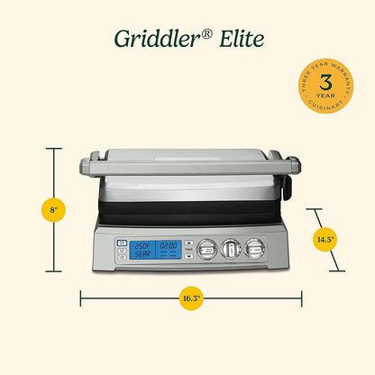 Cuisinart 6-in-1 Elite Griddler, Electric Grill, Griddle & Top Melt, 500°F - Image 6
