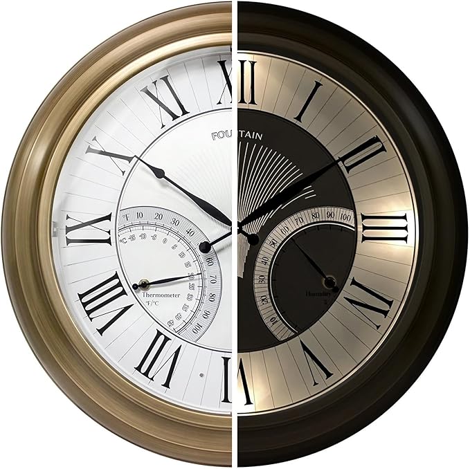 FOUNTAIN DESIGNS 24 Inch in/Outdoor Wall Clock by FountainDesigns