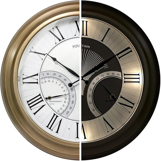 FOUNTAIN DESIGNS 24 Inch in/Outdoor Wall Clock by FountainDesigns