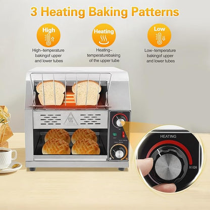 Commercial Conveyor Toaster, 300 Slices/Hour, Stainless Steel, Electric - Image 4
