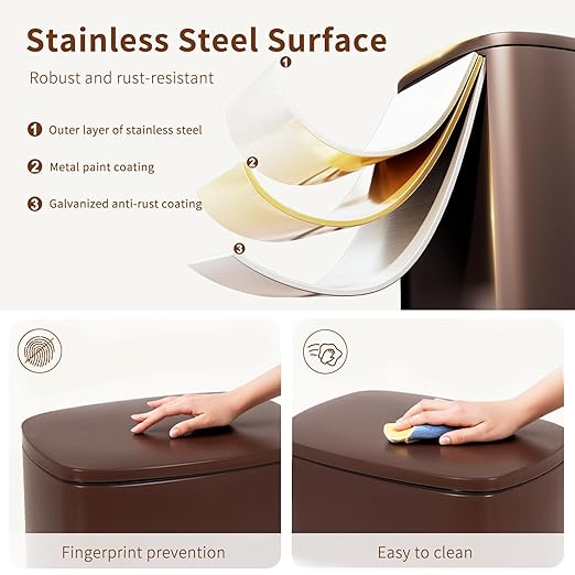 PayLessHere Stainless Steel Trash Can - Image 3