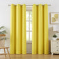 DUALIFE Vibrant Illuminating Yellow Blackout Curtains 84 Inch Length Grommet by DUALIFE