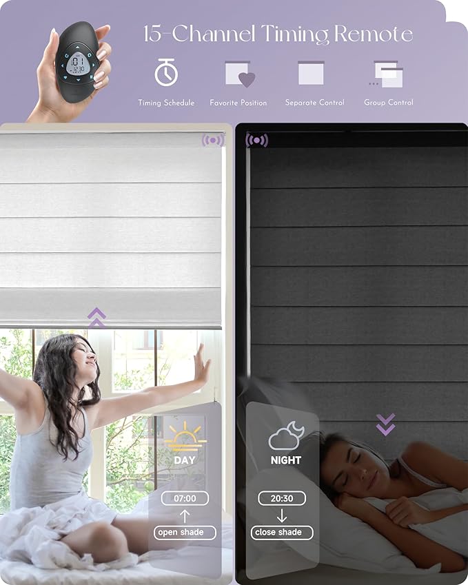 Graywind Smart Roman Shades 60% Blackout Compatible - Image 5