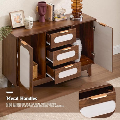 CANMOV Buffet Cabinet with Storage, Modern Wood Coffee Bar Sideboard - Image 5