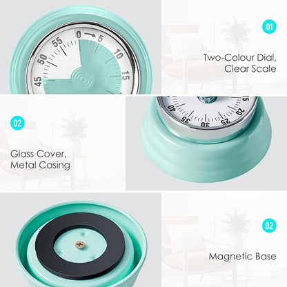 Visual Timer, Teeloray 60-Minute Countdown Timer, Kitchen Timer - Image 6