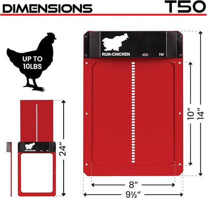 Run-Chicken Door T50 – Automatic Chicken Coop Door Opener, Battery Powered & - Image 7
