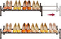 Tajsoon Expandable Shoe Rack for Closet 1 Tier, 28“-41“Adjustable & Stackable by Tajsoon