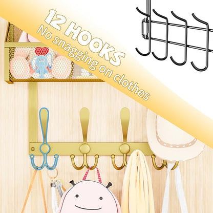 Kaiferty Over The Door Hooks Organizer, Coat Rack Over The Door Storage Hanger - Image 4